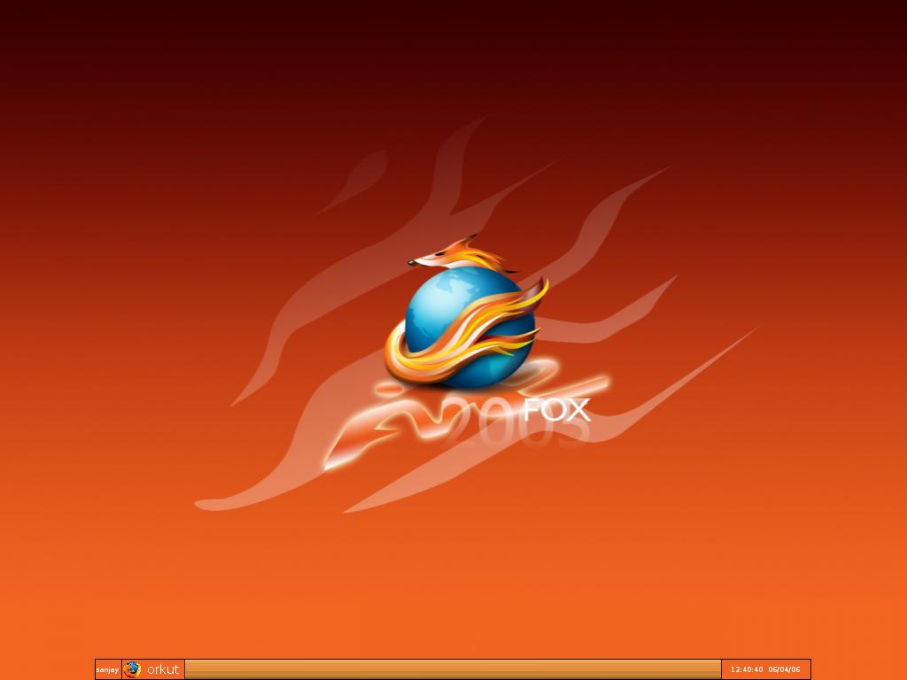 PIC – 1 : Just a simple fluxbox desktop with firefox2005 desktop wallpaper.